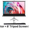 Projector + 8′ Tripod Screen Rental